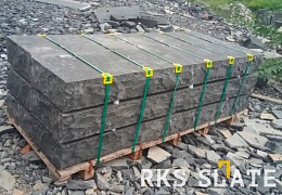 Бордюр (поребрик) из камня, Belgian Black, колотый, 50х1000 мм
