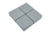 Гранитная брусчатка RKS SLATE Сильвер Пёрл (Silver Pearl), пиленая 100х100 мм на дорожке | Купить гранитную брусчатку в Калининграде | Мощение, ландшафтный дизайн