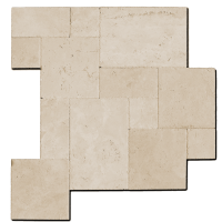 Натуральная плитка из травертина Ivory French Pattern лучшее для интерьера и экстерьера — RKS SLATE 